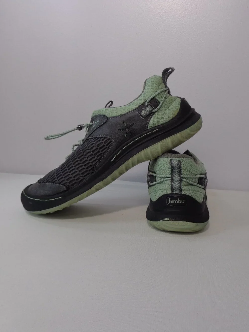 Jambu Women's‎ Sunset Vegan Sneakers Casual Water Ready Charcoal Mint Size 8M